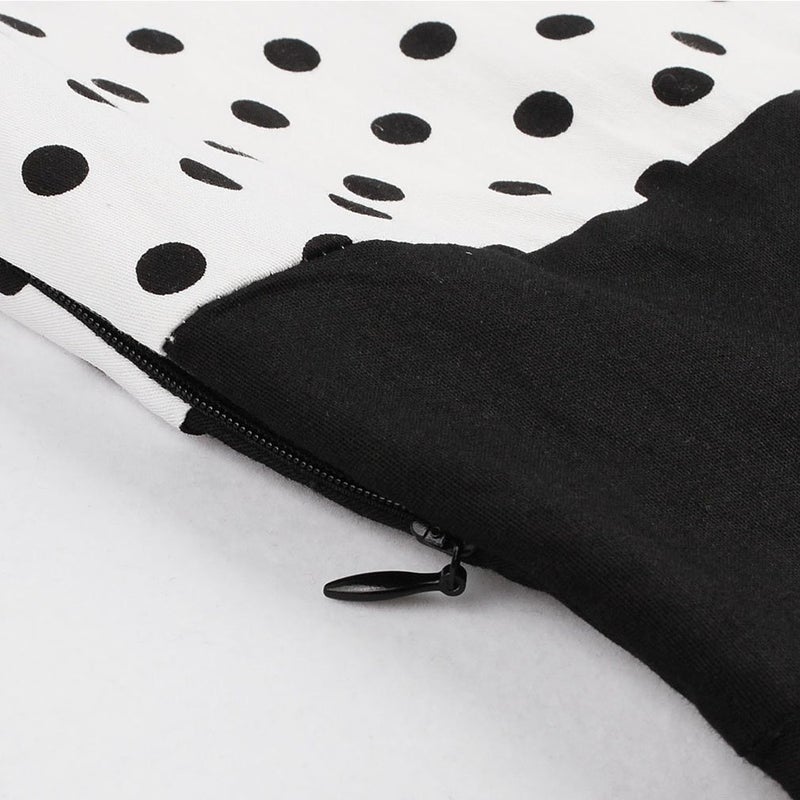 Nihsatin Women's Vintage Polka Dot Retro Vintage Style Cocktail Party Swing Dress Audrey Dress - Image 5